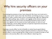 Why hire security officers on your premises (1)