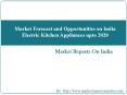 Market Forecast and Opportunities on India Electric Kitchen Appliances upto 2020 PowerPoint PPT Presentation