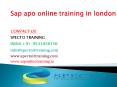 sap apo online training in london PowerPoint PPT Presentation
