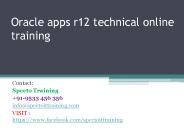 Oracle apps r12 technical online training institute