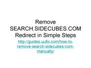 How to Remove Search.sidecubes.com Manually