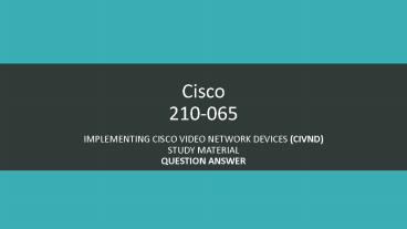 Examcollection 210-065 Study Material