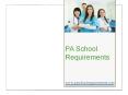 PA School Requirements PowerPoint PPT Presentation