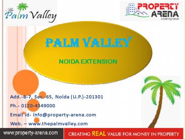 Palm Valley Noida Extension @ www.property-arena.com