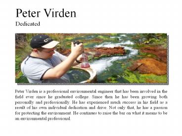 Peter Virden Dedicated (1)