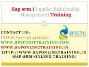 sap srm online training in london