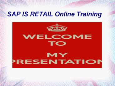 SAP IS RETAIL Online Training in MIDDLE EAST