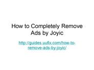 How to Remove Ads by Joyic