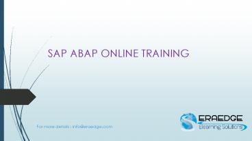 ABAP overview presentation | free to download