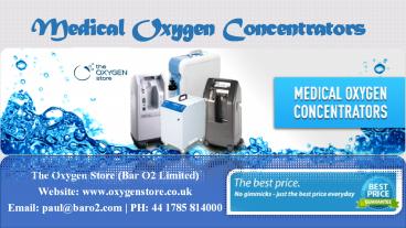 Medical Oxygen Concentrators- The Oxygen Store (1)