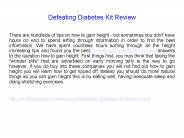 Defeating Diabetes Kit Review