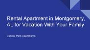 Rental Apartment in Montgomery, AL for Your Family