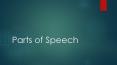 parts of speech (1) PowerPoint PPT Presentation