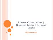Synmac Consultants  Business Loans