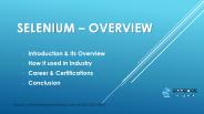 Selenium introduction &overview