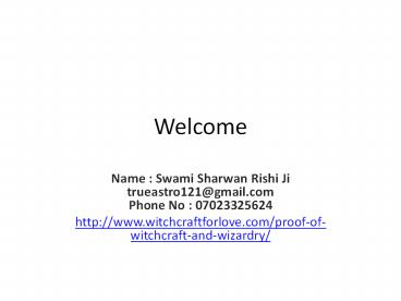 Proof Of Witchcraft And Wizardry            07023325624