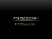 Inscrições Sisu 2016