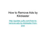 How to Remove Ads by Kikblaster