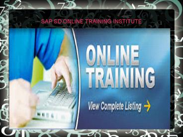 sap sd online training institute in germany