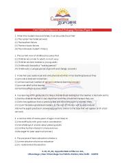 Ctet Child Development And Pedagogy Previous Paper 8