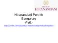 Hiranandani Penrith New Housing Project Bangalore