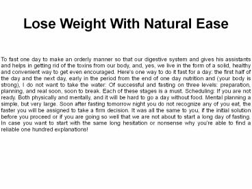 How to Safely Lose Weight Quickly