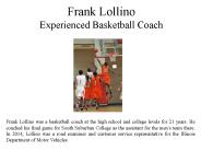Frank Lollino Experienced Basketball Coach