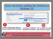Solve: November updates Not Showing on Windows PC