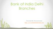 IFSC code for Bank of India delhi branches