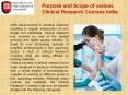 Clinical Research Courses India, Post Graduate Diploma in Clinical Research PowerPoint PPT Presentation