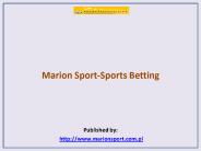 Marion Sport-Sports Betting