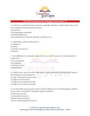 Ctet Child Development And Pedagogy Previous Paper 19