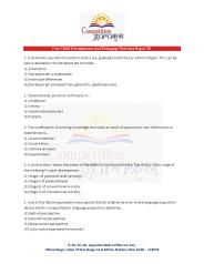 Ctet Child Development And Pedagogy Previous Paper 20