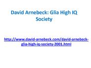 David Arnebeck: Glia High IQ Society