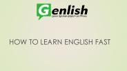 How to Learn English fast