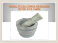 Italian White Marble Handmade Mortar and Pestle set PowerPoint PPT Presentation