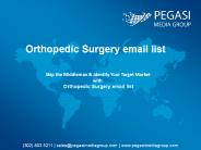 Orthopedic Surgery email list 
