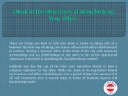 Think of the Objectives of Refurbishing Your Office
