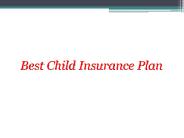 Best Child Insurance Plan in India