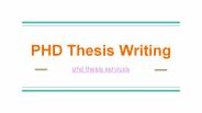PhD Thesis Services