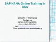 SAP HANA DEVELOPMENT Online Training in USA,UK&CANADA PowerPoint PPT Presentation