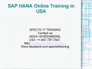 SAP HANA DEVELOPMENT Online Training in USA,UK&CANADA