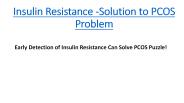 Insulin resistance solution to pcos problem