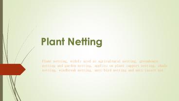 plant netting