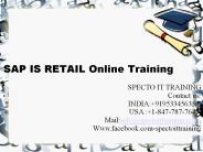 SAP IS RETAIL Online Training in SAUDI ARABIA