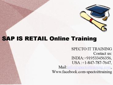 SAP IS RETAIL Online Training in DENMARK