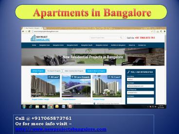Apartments in Bangalore