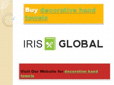 decorative hand towels