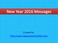 New year messages 2016 PowerPoint PPT Presentation