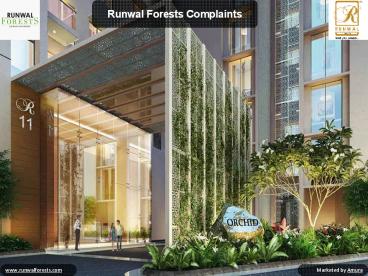 Runwal Forests Complaints